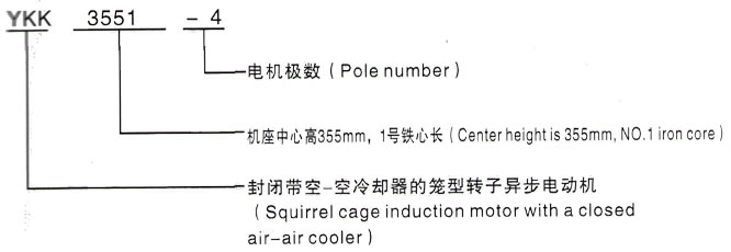 YKK系列(H355-1000)高压YKS4509-4/900KW三相异步电机西安泰富西玛电机型号说明